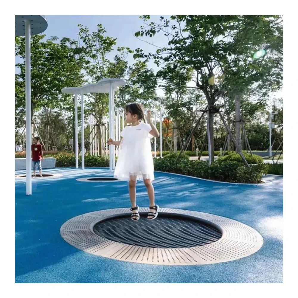 Wholesale Outdoor Garden Round Bungee Jumping Square Mini Fitness Inground Trampoline