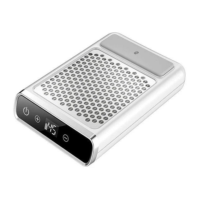 Rechargeable nail dust cleaner high power  dust absorption fan LED touch screen cleaner machine.