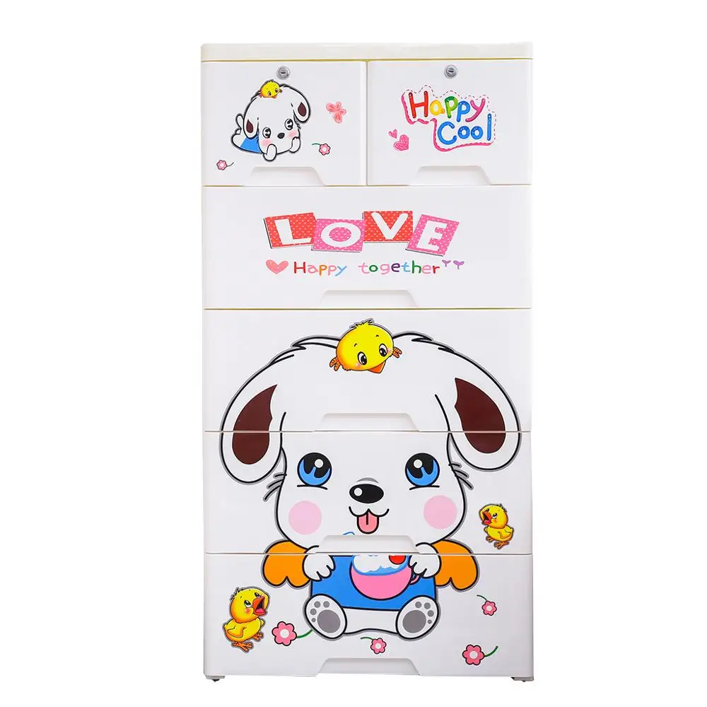 Новый стильный шкаф для хранения детской одежды пластиковый