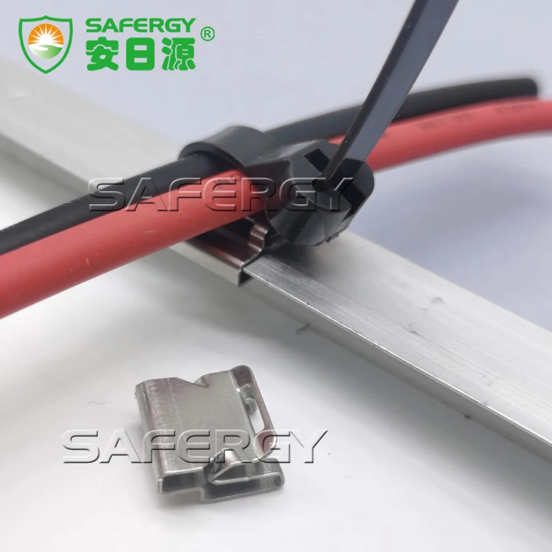 Mounting System Connect Solar Panel Cable Clip electrical Cable Clamp