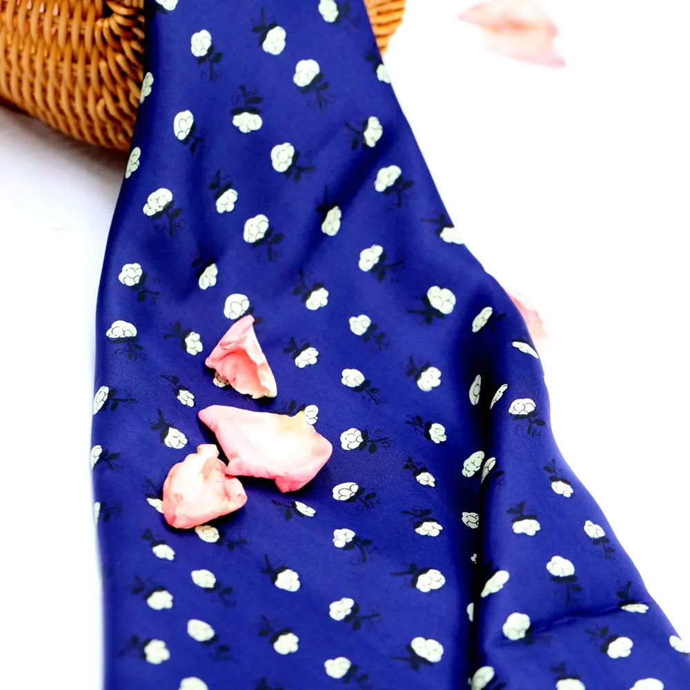 custom printed 100% silk fabric printed silk charmeuse fabric printing for women dress scarf home textile