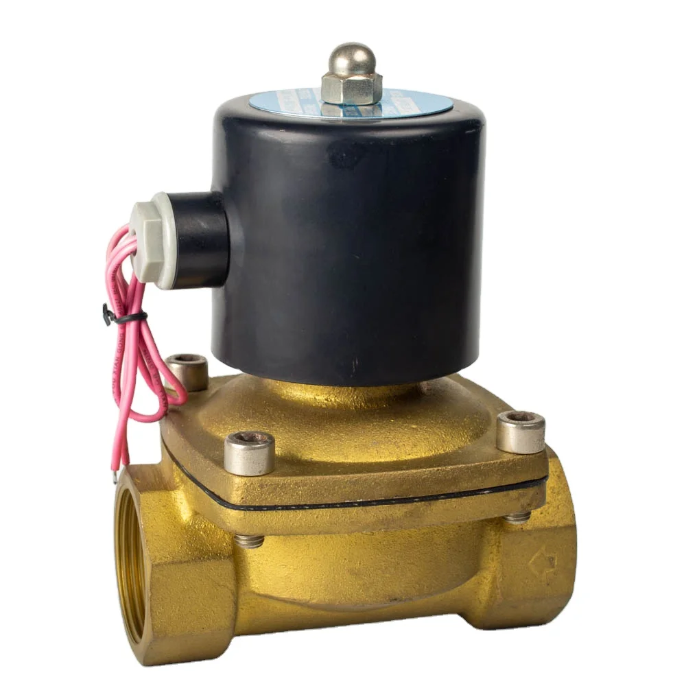 1/2 inch 2W160-15 2/2 Way Direct Acting Solenoid DC12V 24V AC 220V Brass Water Solenoid Valve