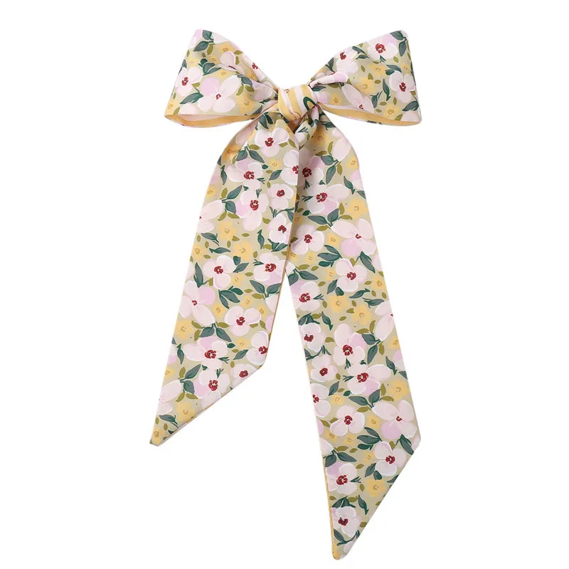 Wholesale Fashion Elegant  Hairband Girls Hairband Bow Silk Scarves Hairband Bow