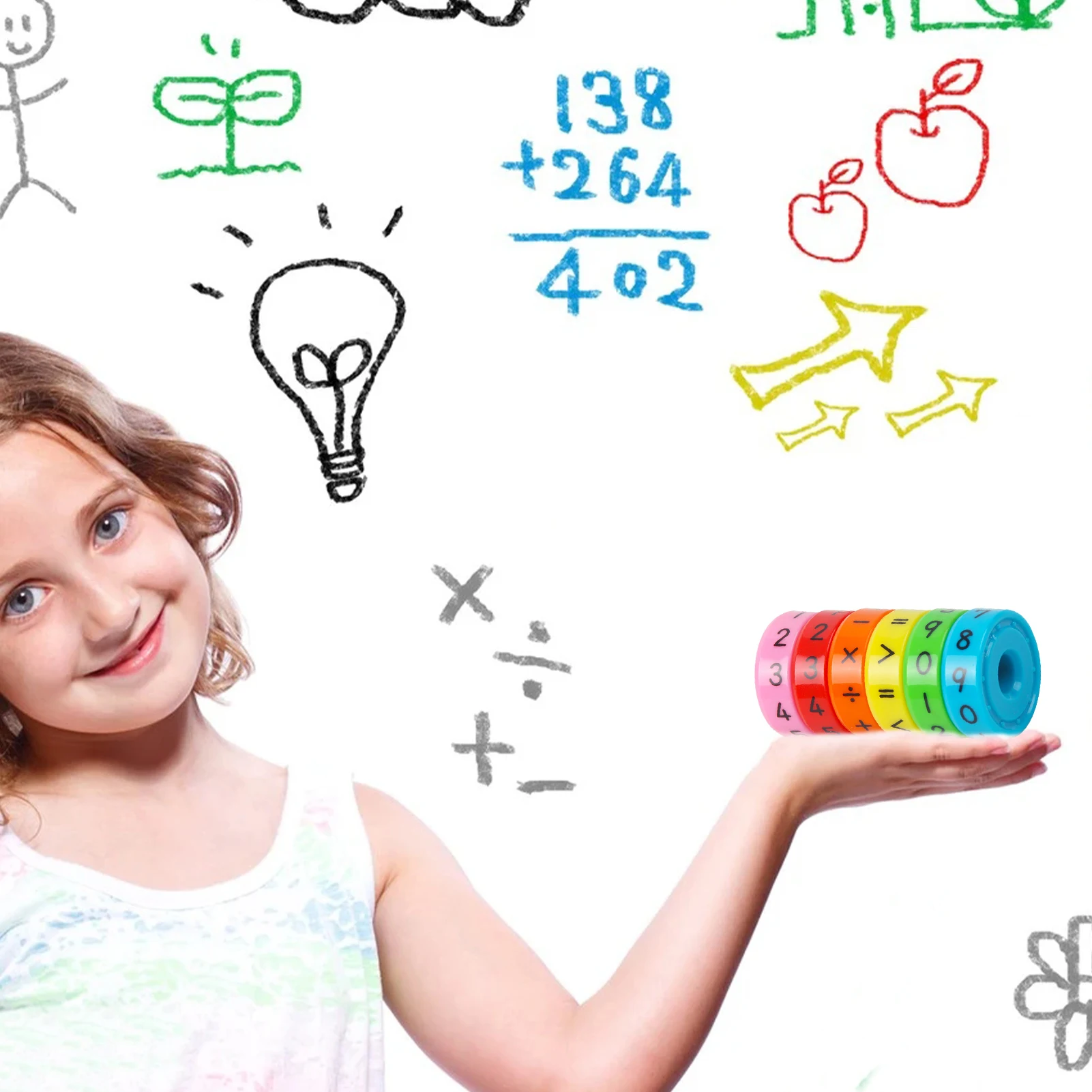 Montessori Preschool Learning Educational Toys Magnet MathToy Counting Game Numbers and Symbols Math Skills Educational Tools