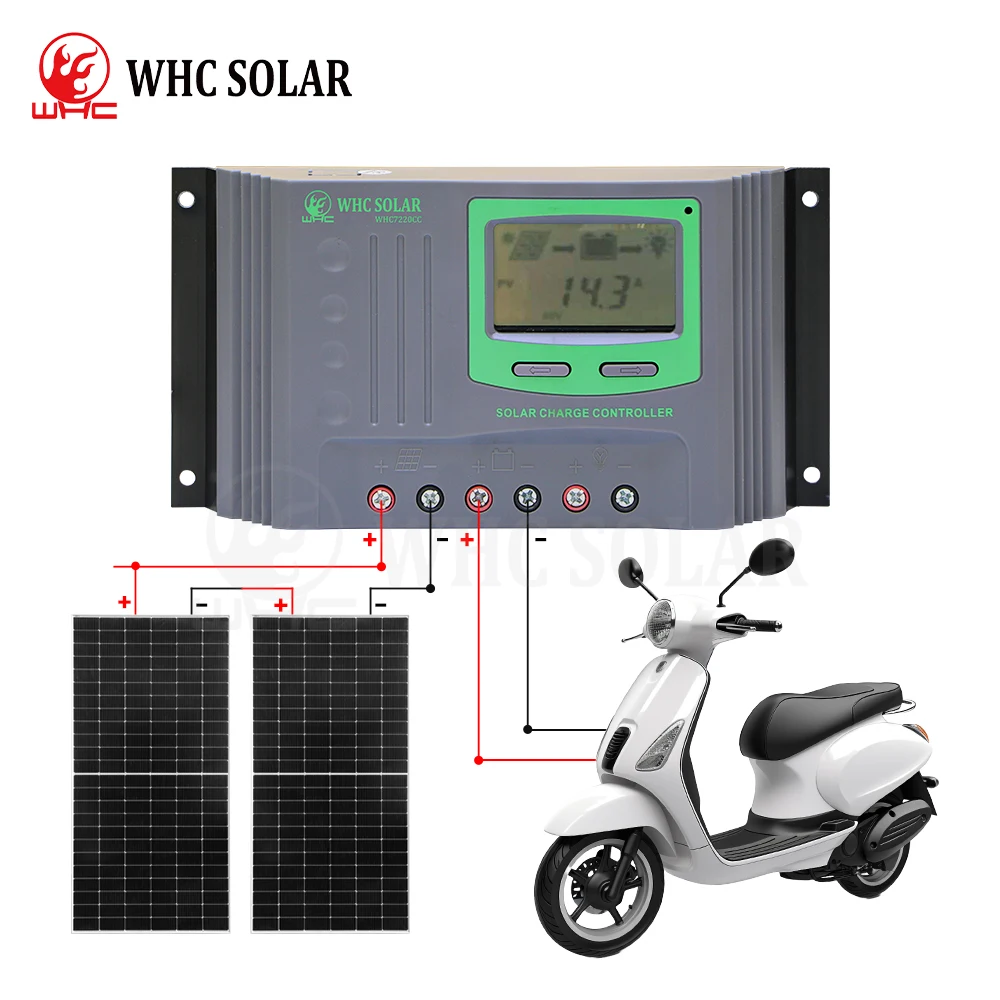 WHC 72V PWM Solar Charger Controller 20A Regulator Solar Battery Charger Controller For Electric Motorcycle Charging