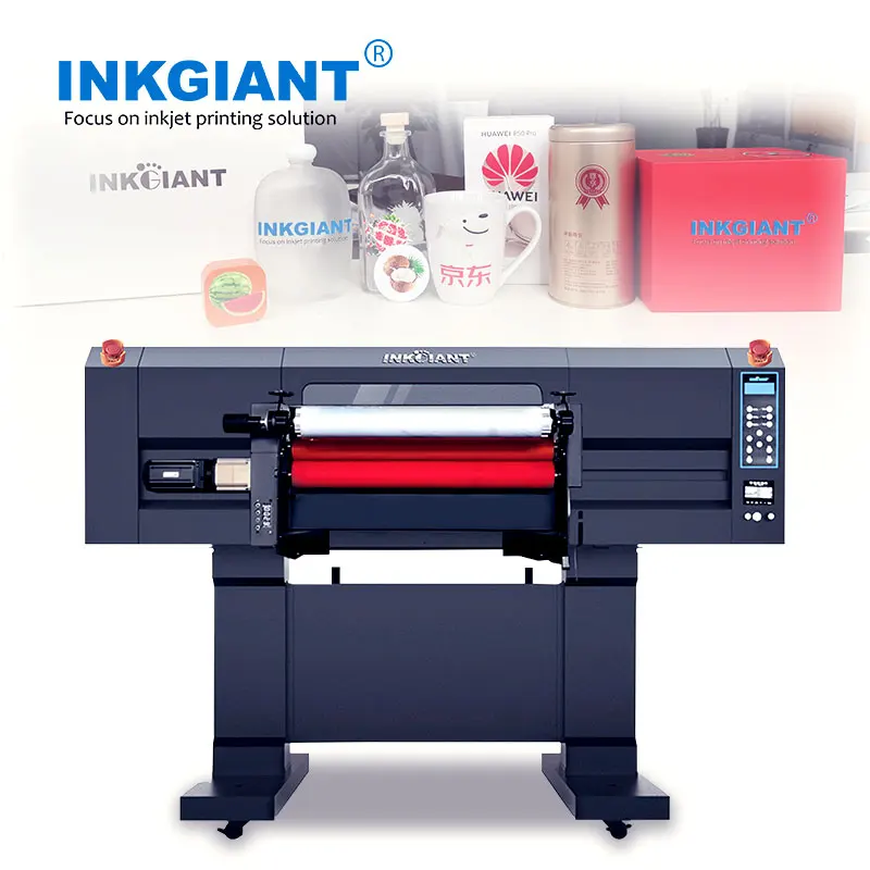 INKGIANT 1000ml uv led ink heat transfer ab film i3200-u1 printheads 60cm roll to roll DTF UV Printer