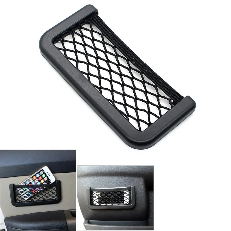 17*8cm Net Abs Plastic Frame Car Storage Mesh Pocket For Car