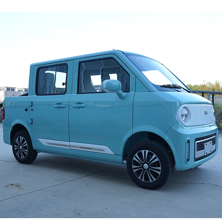 New Energy High Performance Bms Support 2350mm Wheelbase Chinese Electric Mini Car Pickup Truck 2 Row