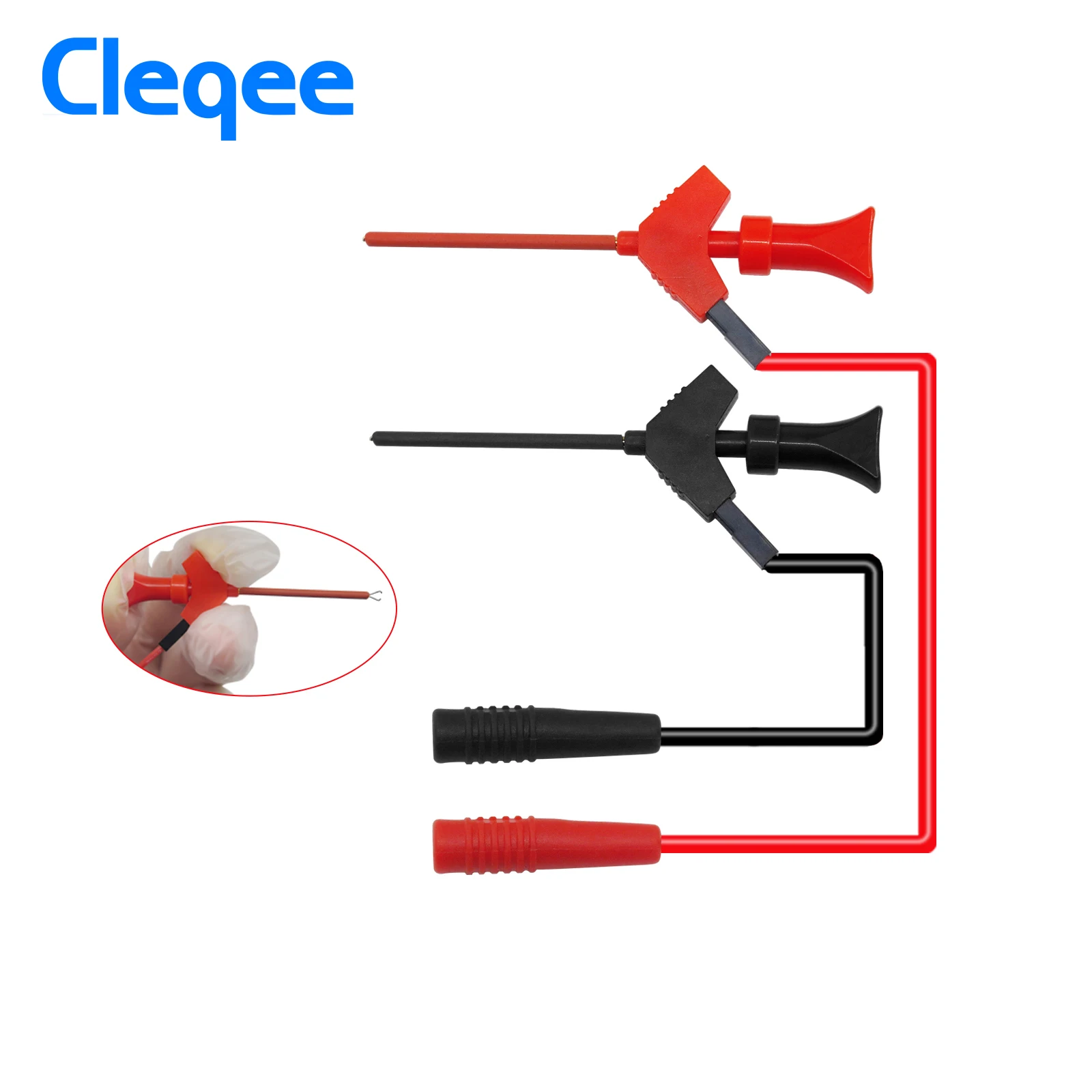 Cleqee-2 P1511B AWG Test Lead Kit Can connect the Digital Multimeter Probe 2mm Female Plug to Internal Spring IC Test Hook Probe