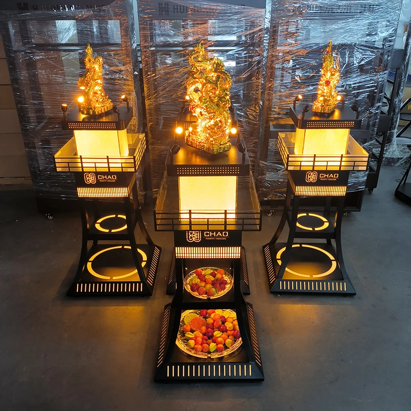 3 bottles Rack Display Wine Liquor Acrylic louisa Wall Standing one third Bottle Presenters 13 led bottle glorifier wine holder