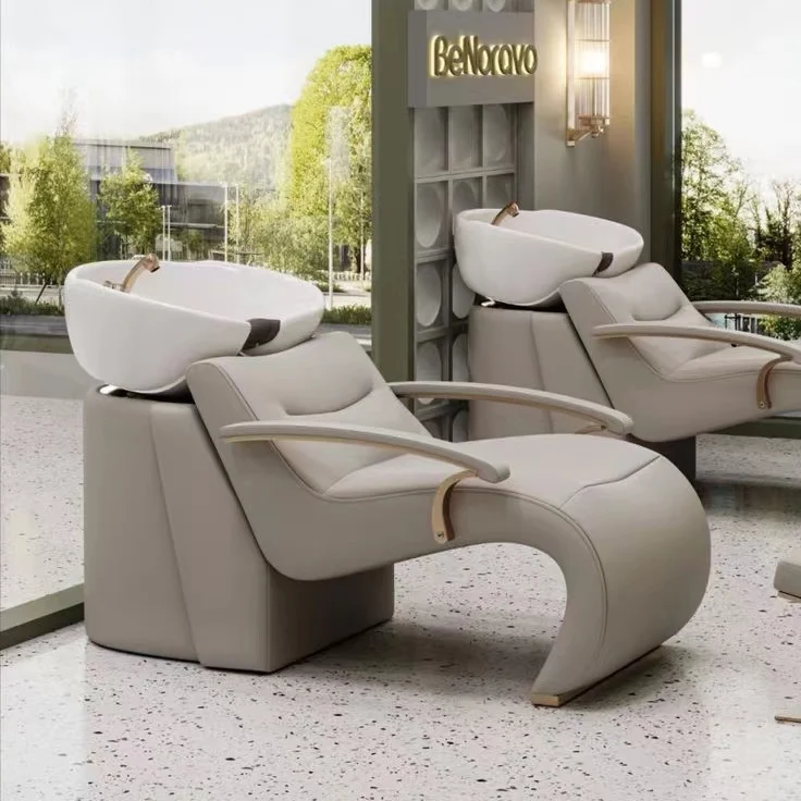Customized Hair Salon Furniture Electric Beauty Salon Hair Shampoo Massage Washing Chair with Bowl