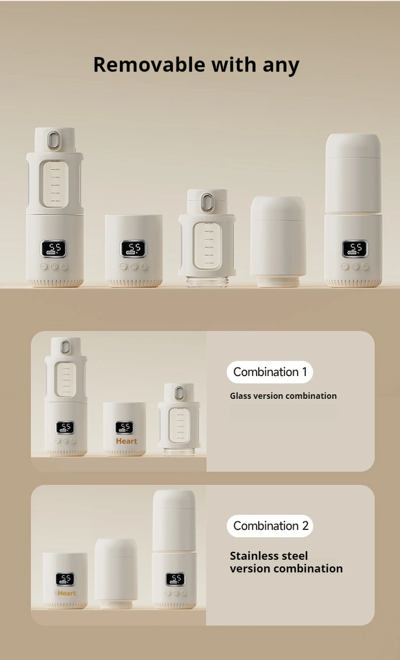 Good Sell Custom Logo Digital Baby Milk Warmer Bottle With USB Charge Baby Feeding Product Supplier