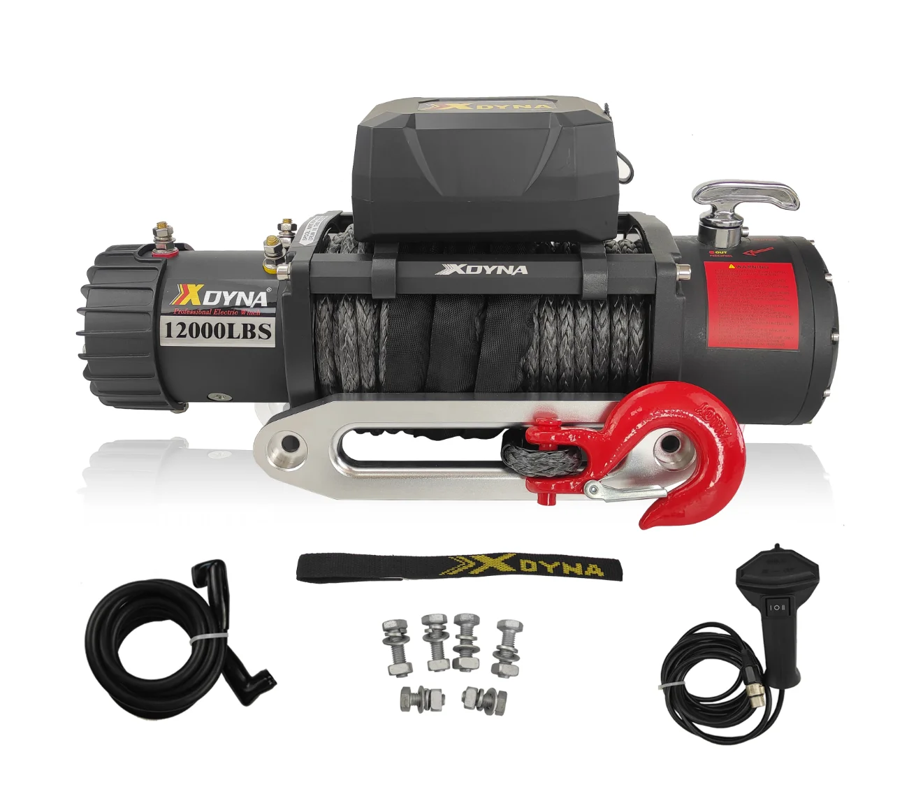 Xdyna Winch 12000lbs 12V/24V waterproof electric winch with wireless remote for Jeep Recovery