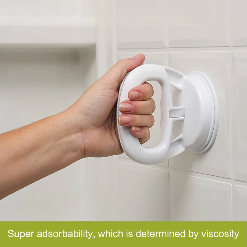 New Portable Shower Grab Bar Suction White Round Helping Handle Customized Suction Cup Grab Bar