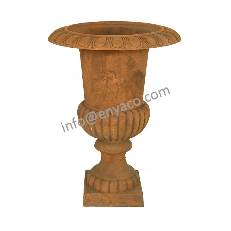 Classic French Urn for Garden, Antique Planter Outdoor Cast Iron Flower Pots