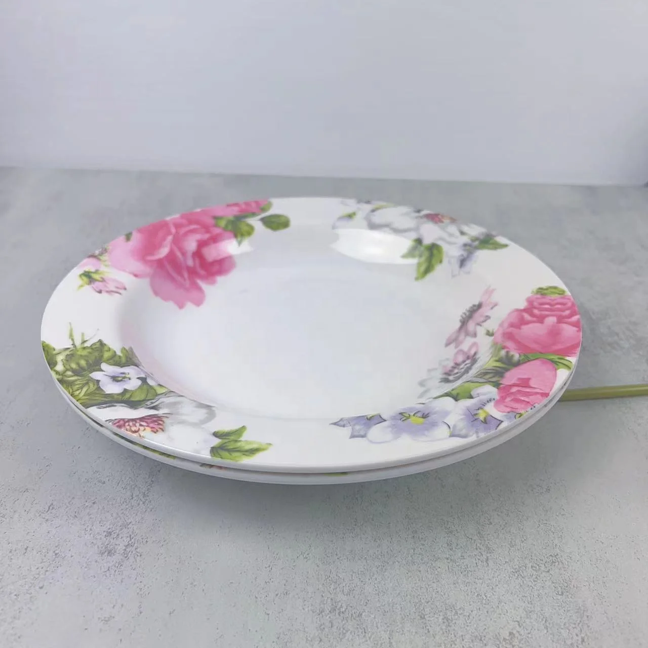 Unbreakable Food grade bulk melamine soup  deep plate 10 inch bulk