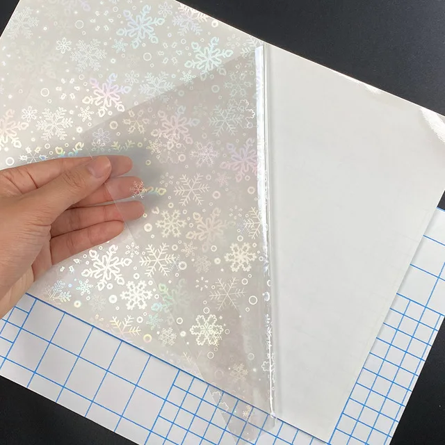 Transparent Holographic Overlay Lamination Vinyl A4 Size Self-Adhesive Film