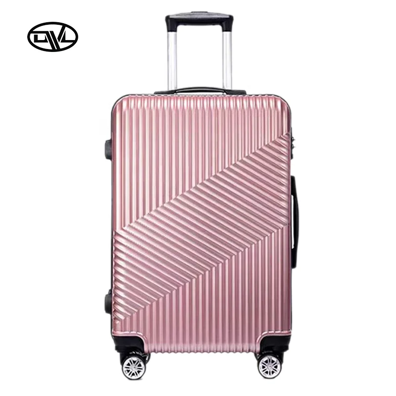 High Quality ABS Pink Travel Luggage Suite Case Luggage Travelling Carryon Travel Luggage