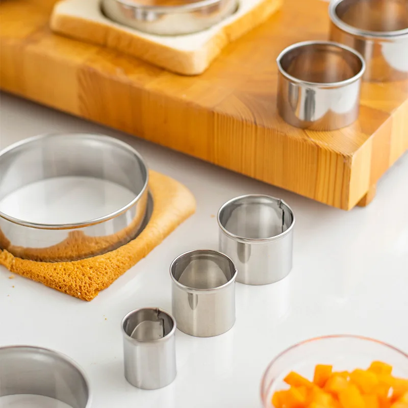 Nonstick Muffin Tart Ring Mold Round Metal Cooking Pastry Ring Molds Food Making English Muffin Rings