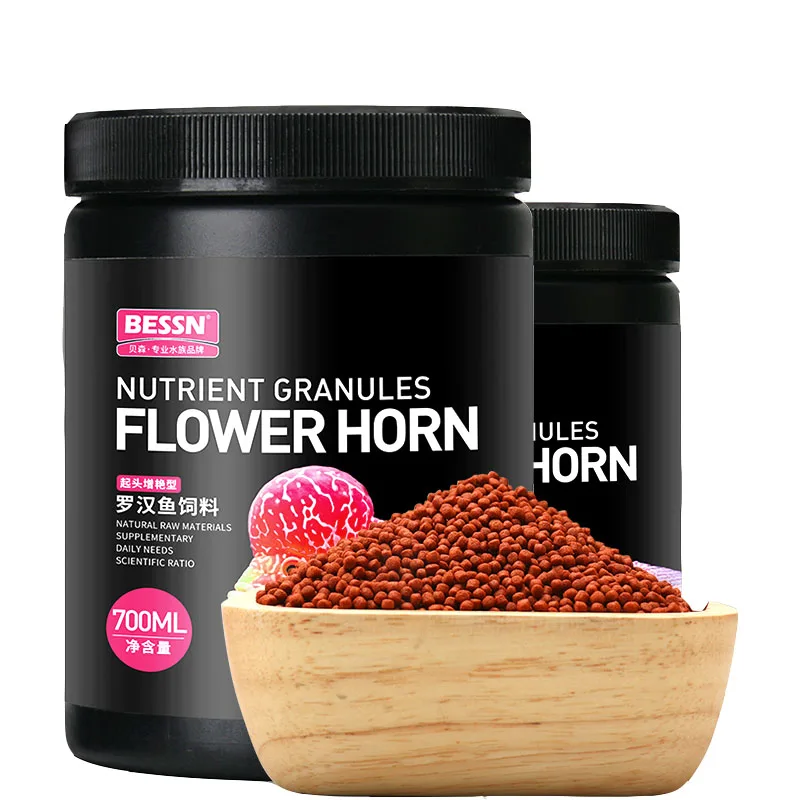 
High protein fish food color enhancer food aquarium Flowerhorn fish food 