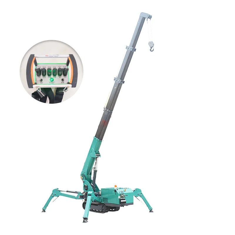 New Design YG Crawler Mobile Crane RC Yanmar Engine Spider Crane With Fly Jib Man Basket Spider Crane