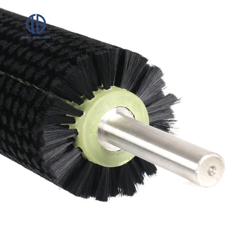 Water-cooled Glass Machine Cleaning Machine Roller Brush Soft Nylon Bristle Cylinder Brush Glass Cleaning Brush Roller