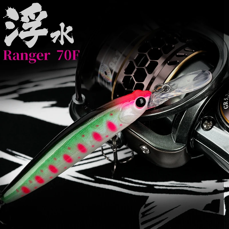 TSURINOYA Fishing Lure DW68 Ranger 70F Floating Minnow Hard Lures 70mm 5.2g Jerkbait Wobblers Swimbait Crankbaits