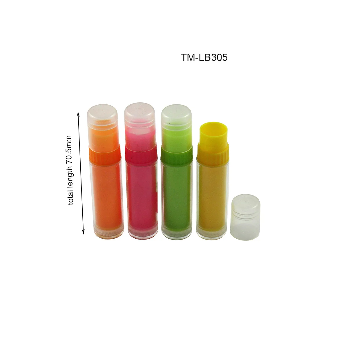 TM-LB310A  round  lip balm containers plastic lip care tube package empty cosmetic lip balm care