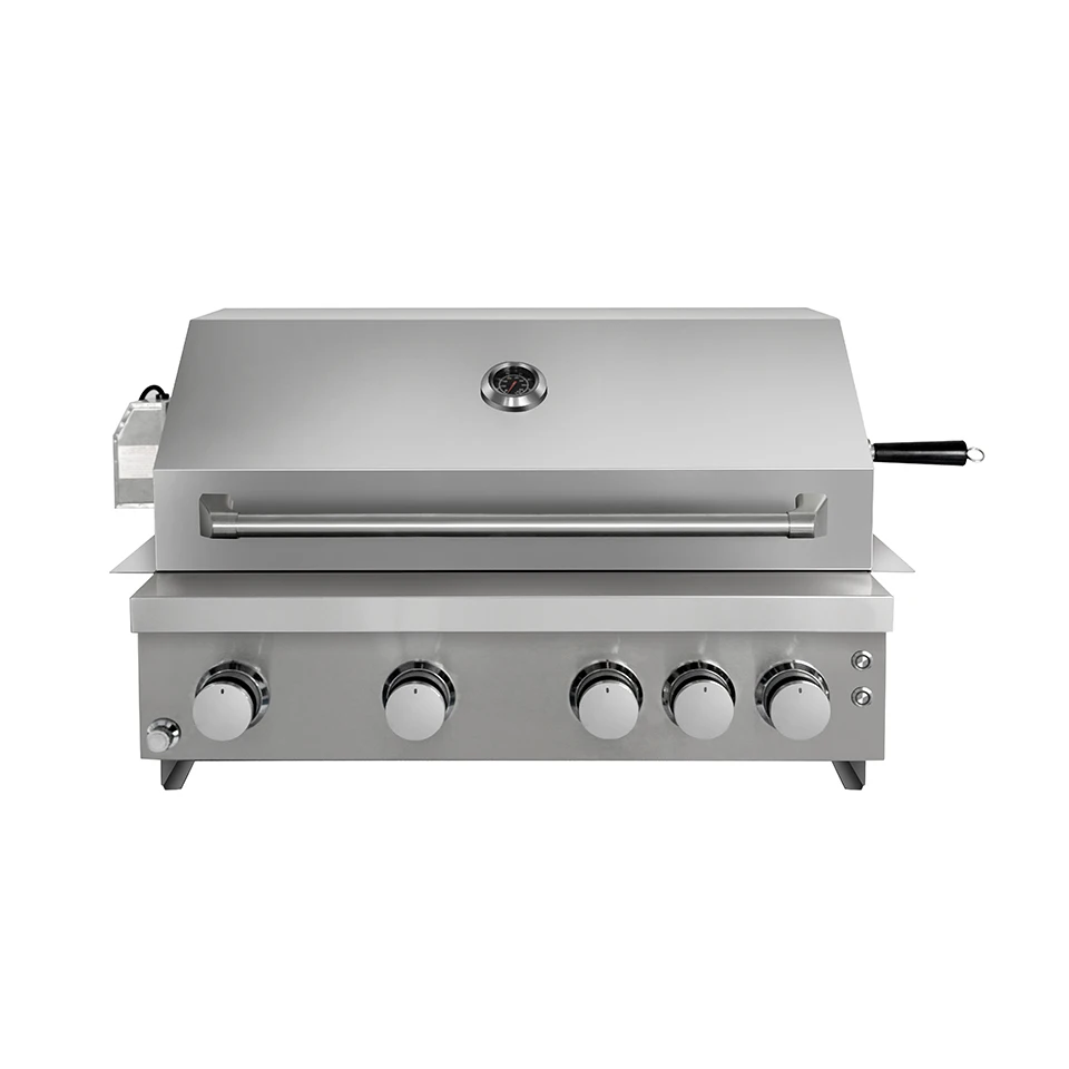 stainless steel 4 burners build-in gas bbq grill with high quality