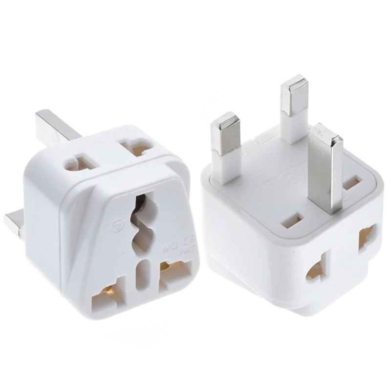 AC 100-240V universal converter UK to EU Euro European adapter White Plug UK travel sockets adapter conversion plug with CE RoHS