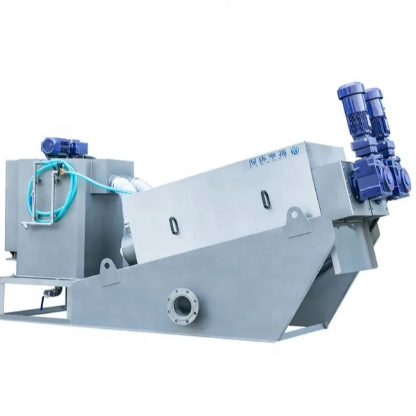 multi disc sludge sewage screw filter sewage press dewatering machine