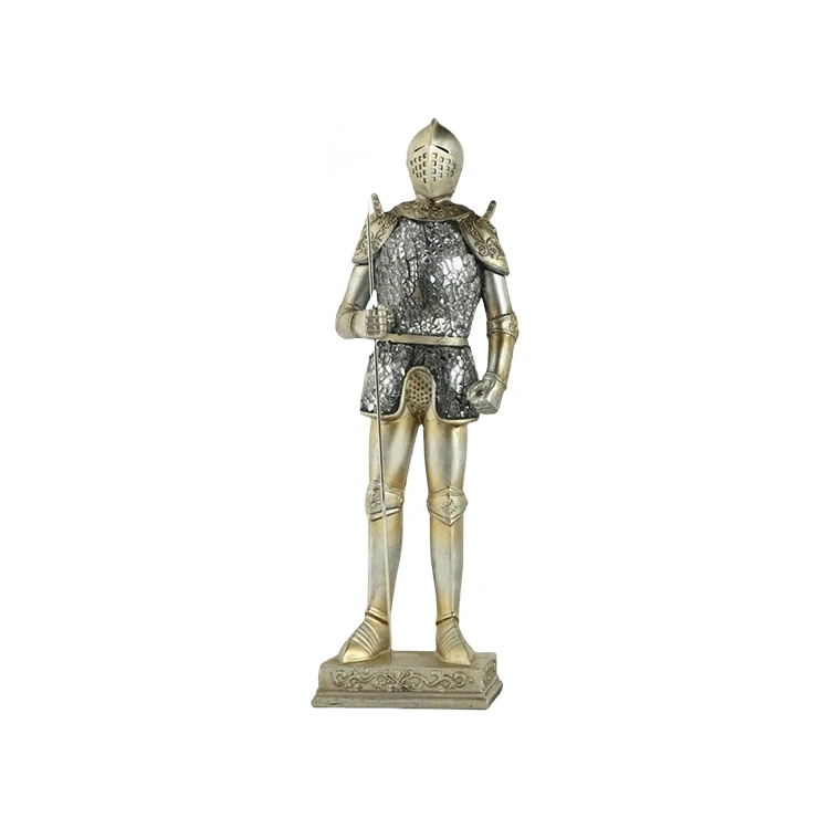 Western Decor Knight In Armor Modern Resin Sculpture Sculptures For Living Room
