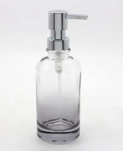  Handmade Glass Lotion dispenser with ABS chromed