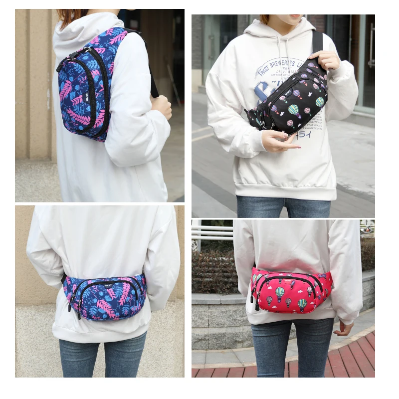  Изготовленные на заказ поясная сумка fanny pack Пользовательские печати Водонепроницаемый Спорт открытом воздухе Сумка