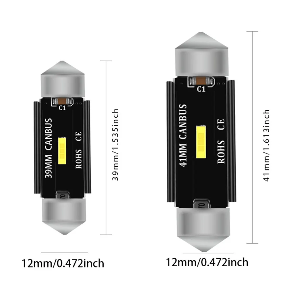 CSP 1860 Canbus Festoon c5w C10W Led Bulb 31mm 36mm 39mm 41mm Car Licence Plate Interior Reading Doom Lights 12V 24V non-polar