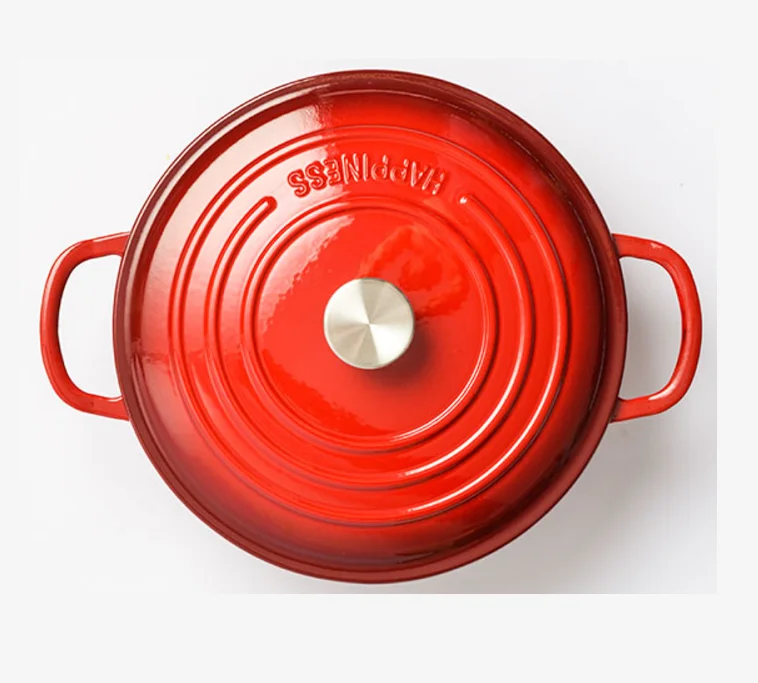 Low MOQ Enamel Pan Multi-function Non-stick Cast Iron Pots Set Cookware Casserole for Kitchenware