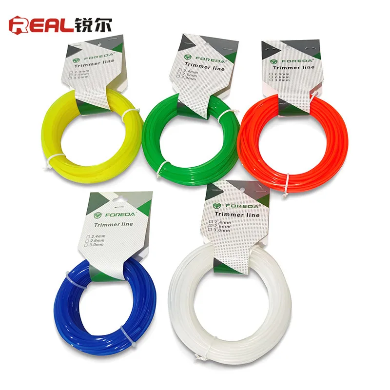 Best Price Grass Trimmer Line Multiple Colors and Shape 2.4mm 2.6mm 3.0mm 15M Nylon Trimmer Line For Brush Cutter
