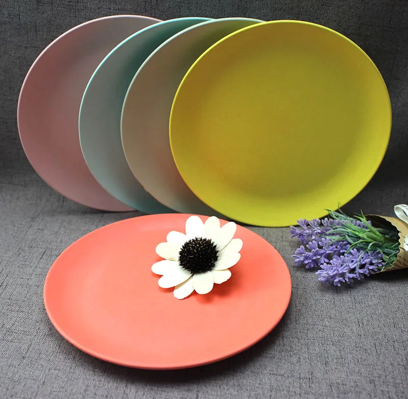 Eco Friendly Kitchenware Bamboo Fiber Dishes tableware plates