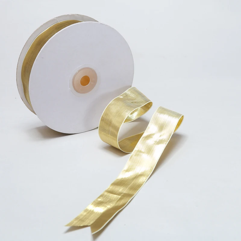 Good Quality Ribbon OEM Customized Fancy Grosgrain Double Faced Satin Glitter Gift Ribbons