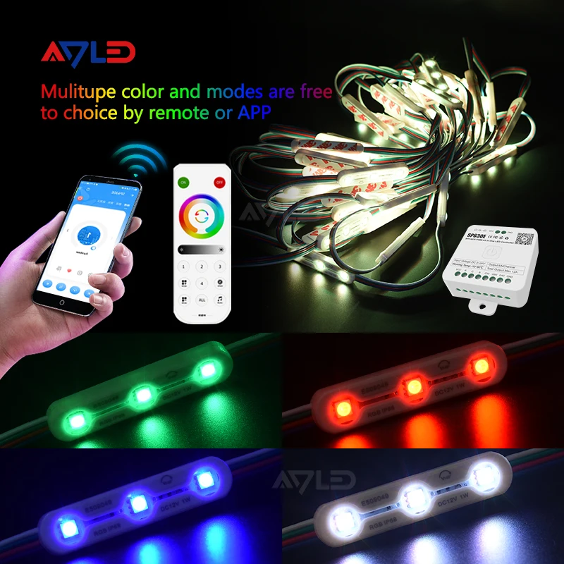 Супер яркий RGB знак светодиодный модуль 5050 smd 12 В световой