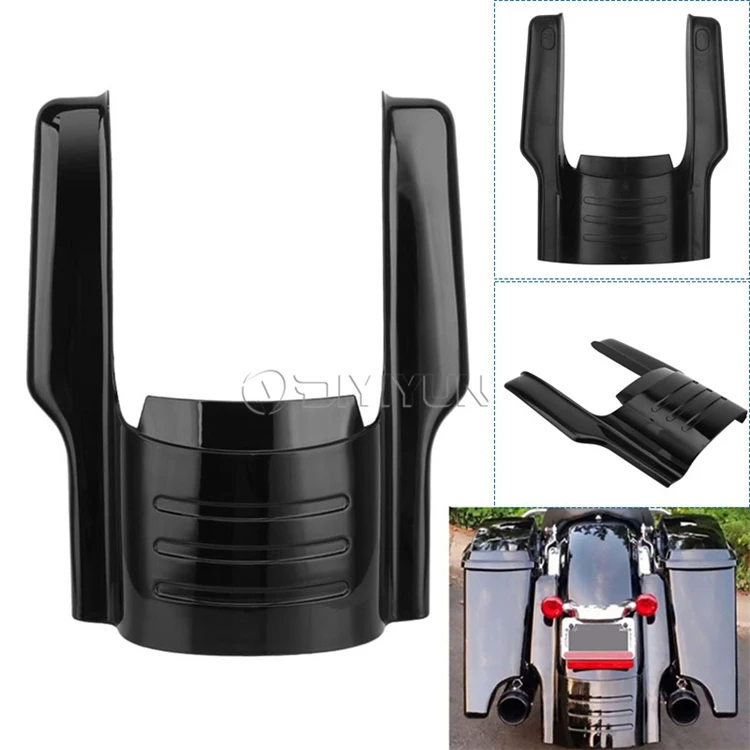 Motorcycle Black Stretched Rear Fender Mudguard Extension For Harley Touring road King glide street 1996-2008