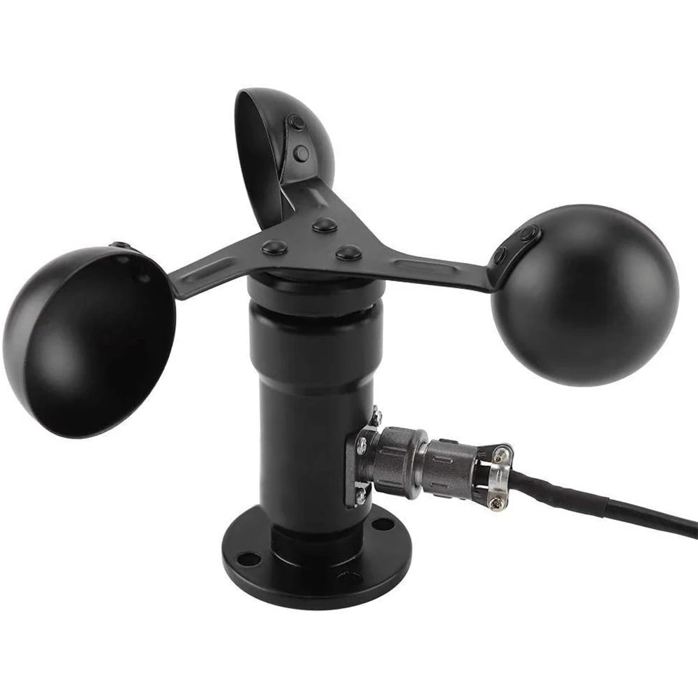 Outdoor Detection Wind Speed Anemometer Pulse Signal Output Aluminum Alloy Sensor Meteorological Monitoring Project Construction