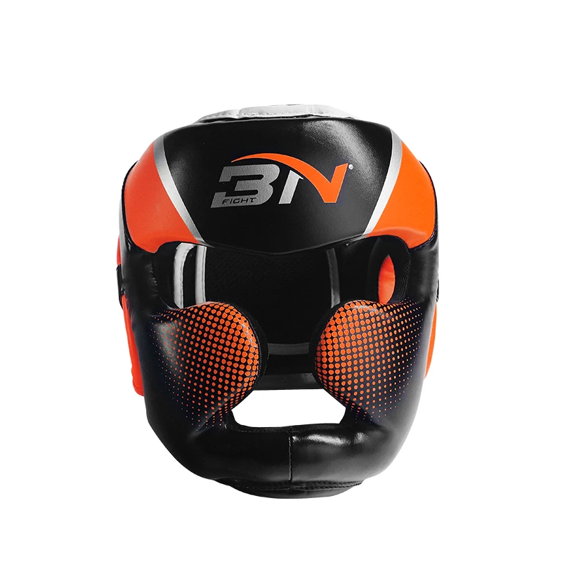 BN Promotion Wholesale White Customized Pu Leather Boxing Head Guard for Karat Taekwondo MMA Muay Thai Sparring  Headgear