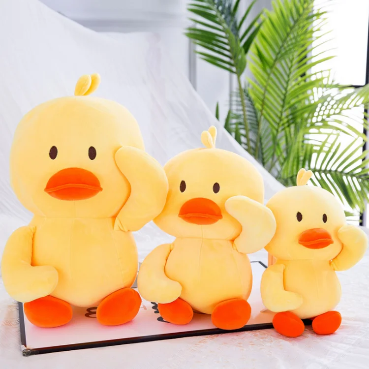 Customization stuffed animal plush yellow duck doll soft animal toy for kids soft plush duck toy