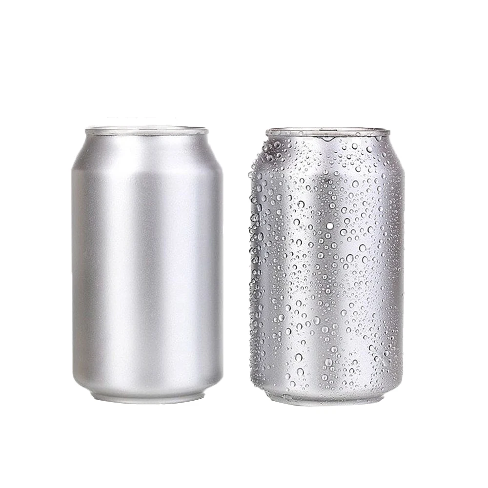 Wholesale aluminum beer tin can slim glossy beer bottle with lids 202# mouth size 250ml 330ml 360ml 500ml 600ml