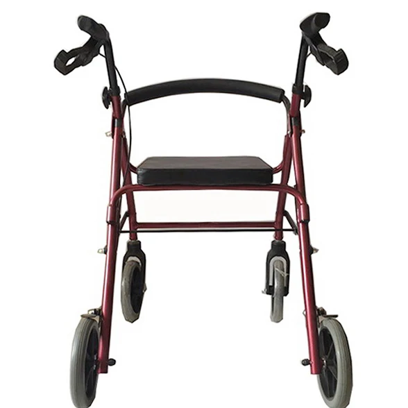 Hot Sales Aluminum  LIghtweight Rollator with Four Wheels and Seat for the Elderly