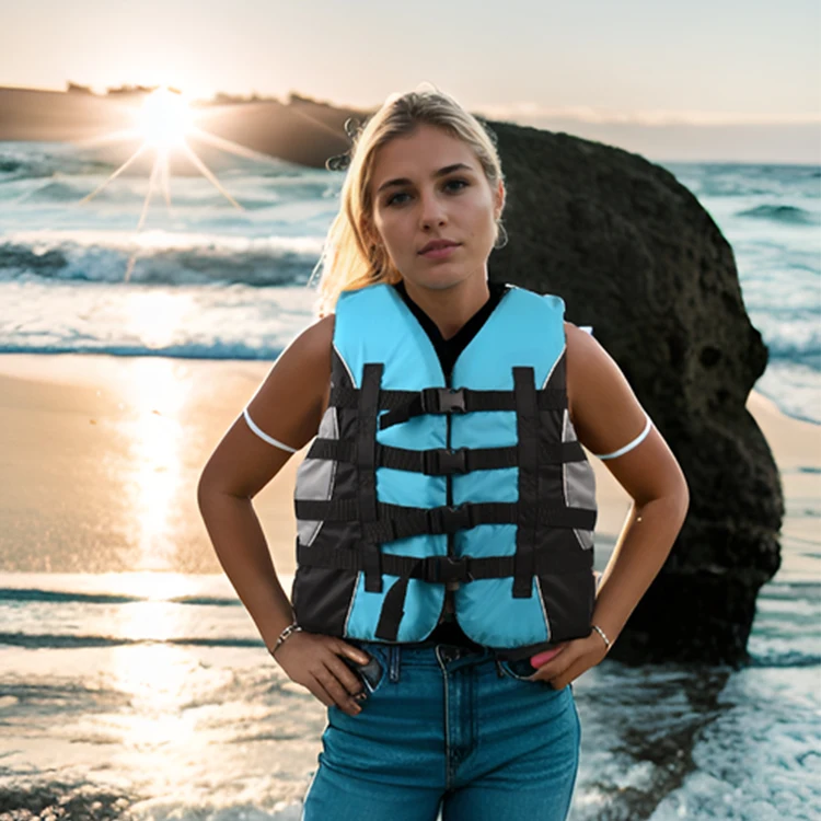CE Certified Water Sports Lifesaving Life Jackets Drifting Paddling Vest with ITW Buckle ISO12402-5 Approved