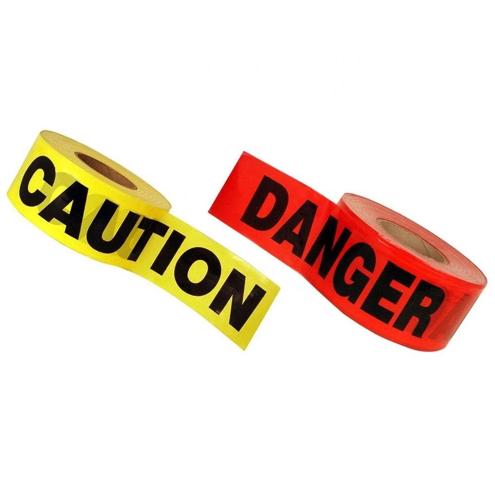 Red Danger Hazard Tape Non-adhesive PE Warning Marker