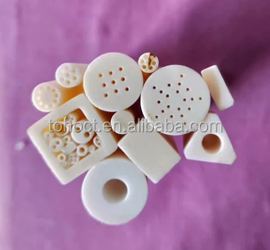99.7%Al2O3 Ceramic Round Single Bore Alumina protection Tubes