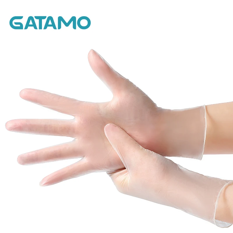 SM002 Wholesale Powder Free Examination PVC Gloves Transparent Tattoo Gloves Disposables Medical Vinyl Gloves